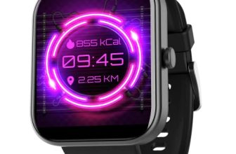 Boat Wave Electra With 1.81″ Hd Display, Smart Calling With Ultra-Seamless Bt Calling Chip,20 Built-In Watch Faces,100 + Sports Modes,Menu Personalization,In-Built Games(Charcoal Black)