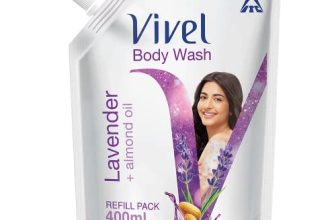 Vivel Body Wash, Lavender & Almond Oil Shower Creme, Liquid Refill Pouch, 400 Ml