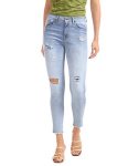 Aeropostale Women Blue High Waist Ripped Cotton Stretch Jeans