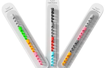 Lapster Spiral Charger Spiral Charger Cable Protectors For Wires Data Cable Saver Charging Cord Protective Cable Cover Set Of 3 (12 Pieces)
