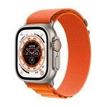 Apple Watch Ultra [Gps + Cellular 49 Mm] Smart Watch W/Rugged Titanium Case & Orange Alpine Loop Medium. Fitness Tracker, Precision Gps, Action Button, Extra-Long Batterylife, Brighter Retina Display