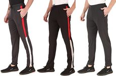Cynak Men’S Regular Track Pants (1401-1401-Blk_1403-Dg=Xxl_Multicolor_2Xl)