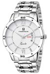 Timewear Formal Day Date Watch Collection For Men Analogue Men’S Watch(White Dial & Silver Colored Strap)-221Wdtg