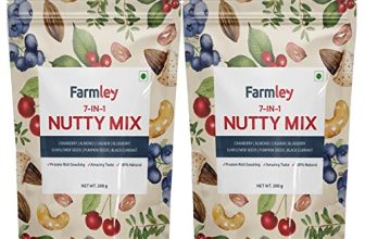 Farmley 7-In-1 Premium Trail Mixed Dry Fruit & Healthly Snacks Contains Almond , Cashew , Pumpkin & Sun Flowers Seeds & More Pack Of 2 , Each 200 Gm