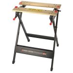 Black+Decker Wm301 Workmate Workbench With Anti-Slip Rubber Feet With 160 Kg Load Capacity With Foldable Worktop For Easy Storage For Home, Diy & Professional Use, Orange & Black (Made In Israel)