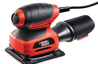 Black+Decker Ka400 220W 1/4” Corded Single-Speed Sheet Sander With 16000 Orbits/Minute For Paint, Varnish, Cleaning Glass, Removing Rust & Sanding In Tight Spaces, 1 Year Warranty, Orange & Black