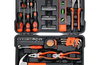 Black+Decker Bmt154C Hand Tool Kit For Home & Diy Use (154-Piece) – Includes Screwdriver, Wrench, Ratchet, Utility Knife, Saw, Claw Hammer, Measuring Tape And Plier, 6 Month Warranty, Orange & Black