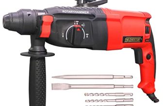 Cheston 26 Mm 850W 900Rpm 3 Modes Rotary Hammer Drill Machine With 3-Piece Drill Bit And 2 Chisel