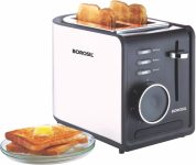 Borosil Krispy Pop-Up Toaster Ss 850 W Pop Up Toaster(Silver)