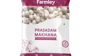 Farmley Prasadam Makhana Fox Nuts 100 G | Big Size Phool Makhana Indian Snacks