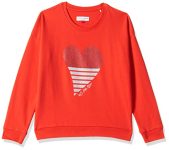 U.S. Polo Assn. Ugswson0024 Glitter Print Sws, S Sweatshirts Me. Red