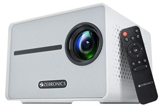Zebronics Pixaplay 20 Led Projector With Fhd 1080P, Hdmi, Usbx2, Aux Out, Bluetooth V5.1, Upto 431 Cm Screen Size, Built-In-Speaker, 3000 Lumens And A Compact Design