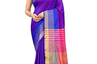 Enthone Women’S Uppada Art Silk Saree With Blouse Piece (Sz-Aura2-Bu-761_Blue)