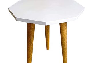 Uhud Crafts Beautiful Antique Wooden Fold-Able Side Table/End Table/Plant Stand/Stool Living Room Kids Play Furniture Table Round Shape