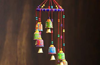 Ecraftindia Handicrafted Decorative Wall/Door/Window Hanging Bells Wind Chimes Showpiece For Home Decor, Wall Decor, Pooja Room Temple, Diwali Gift, Corporate Gift