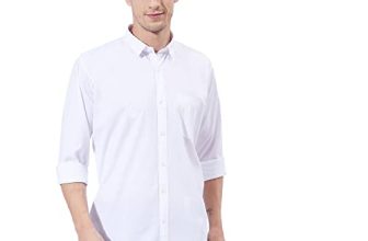 Ben Martin Men’S Classic Collar Slim Fit Cotton Casual Full Sleeve Shirt White, Large