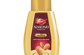 Dabur Almond Hair Oil – 500Ml | With Almonds, Soya Protein And Vitamin E | For Non Sticky, Damage Free Hair | Nourishes Scalp