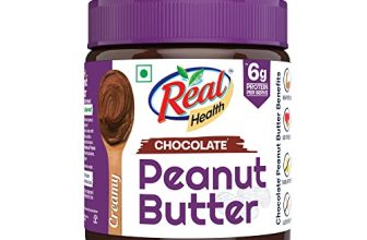 Real Health Dark Chocolate Peanut Butter -Creamy| High Protein With 6G Protein Per Serve| For Fitness Conscious | Zero Trans Fat | Gluten Free – 350G