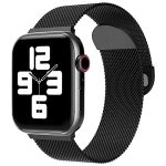Sounce Metal Stainless Steel Bands Compatible With Watch Bands, Loop Magnetic Milanese Mesh Strap For Iwatch Series 8 7 6 5 4 3 2 Se [Watch Not Included] (38Mm 40Mm / 41Mm Ultra) Black