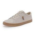 Red Tape Men’S Low-Top Casual Sneakers- Lace-Up Beige Sneakers