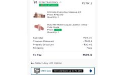 Swiss Beauty : Flat 25% Off + Extra 20% Off Code + Free Mini Lipstick + Extra 5% Off on prepaid orders + Extra Cashback via Cred PayLink : Make Cart ₹699 or aboveApply Code : SBTELESuggestions :Ultimate Everyday Makeup Kit : Your Makeup Must-Haves :