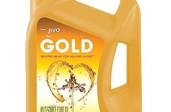 Jivo Gold Refined Oil|Blend Of Rice Bran Oil & Sunflower Oil|Cooking Oil|Pro Healthy Lifestyle Edible Oil 5 Litre