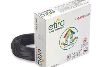 Polycab Etira Flame Retardant House Wire Pvc Insulated Copper Cable Electric Wire (2.5 Sqmm, Black, 90M)