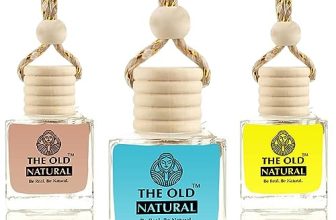 The Old Natural Car Freshener With Essential Oils Fragrance In Glass Bottle With Wooden Diffuser Lid | Car Perfume 10Ml
