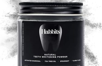 Habbits Charcoal Ylang-Ylang Mint Natural Teeth Whitening Powder | Stain Removal And Activated Charcoal Formula For Long Lasting Freshness | With N-Hap & Hyaluronic Acid | Fluoride & Peroxide Free -50G