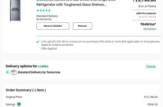 Croma : Best Selling Refrigerator Upto 50% OffMaster Link : USE CODE 👉 : CAFCK5H🌟Suggestions 🌟VOLTAS beko 248 Litres 3 Star Frost Free Double Door Refrigerator with Neo Frost Dual CoolingVOLTAS beko 183 Litres 3 Star Direct Cool Single Door Refrigerator ▪️USE CODE 👉 CAFCK5H To Get 5% Instant Discount +Extra 10% Discount On ICICI CREDIT CARD.