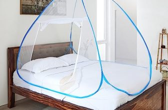 Amazon Brand – Solimo Mosquito Net, Single Bed (24-30 Gsm, Foldable, Highly Durable) – Blue