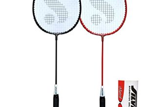 Silver’S Sil-Sm-Combo-5 Aluminum Badminton Racquets And Shuttlecocks Set, White