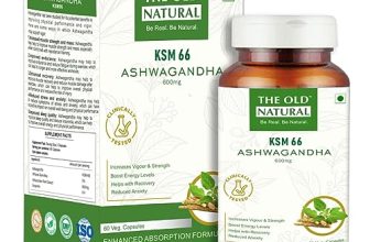 The Old Natural Ksm-66 Ashwagandha 500 Mg Veg Capsules | Extra Strength Natural Formulation | Support Strength & Energy | Withania Somnifera Extract – 60 Vegetarian Capsules