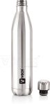 Ivbox Booster Hot & Cold Double-Wall Vacuum Thermos Flask Water 1000 Ml Bottle(Pack Of 1, Silver, Steel)