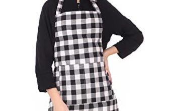 Glun® Waterproof Unisex Kitchen Apron With Center Pocket And Adjustable Neck Belt (Black)