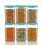 Galleyway – 1100 Ml Plastic Grocery Container(Pack Of 6, Blue)