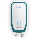 Crompton Solarium Vogue 3-Litre, 3Kw Instant Water Heater/Geyser With Free Installation & Pipe (White And Turquoise Blue)