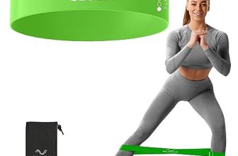 Resistance Loop Bands By Slovic 100% Natural Latex Exercise Bands With 1 Year Warranty Mini Resistance Loop Band For Full Body Exercises – Green