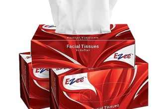 Ezee 2 Ply Facial Tissue Paper 100 Pulls X Pack Of 3 | Ultrasoft, Absorbent, Travel Pack, Car Box Tissues | 300 Pulls