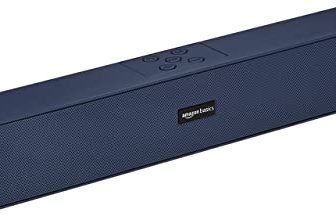 Amazon Basics Bluetooth Speaker 5.0 Soundbar With 16W Rms, 2000Mah Battery, Upto 19 Hrs Playtime Aux/Usb Port (Blue)