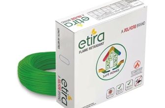 Polycab Etira Flame Retardant House Wire Pvc Insulated Copper Cable Electric Wire (1 Sqmm, Green, 90M)