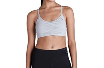 Puma Women’S Polyester Wired Classic Sports Bra (52160204_Light Gray Heather_Xs)