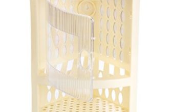 Nayasa Plastic Corner Rack (Light Ivory)