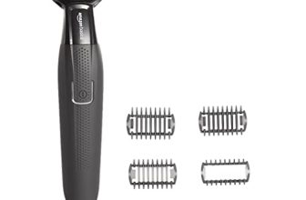 Amazon Basics Cord/Cordless Trimmer And Shaver With 4 Trimming Combs, Ipx7-90 Minutes Run Time (Black)