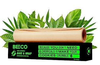 Beco Eco-Friendly Baking & Wrapping Paper, 10 Meter Roll, Pack Of 1, 100% Bamboo Pulp & Chemical Free Parchment Paper