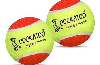 Cockatoo Rubber Cricket Tennis Ball, Construction Of Tennis Ball For Cricket For Optimal Performance,Suitable For All Skill Levels. (90 Gr Per Ball – Pack Of 2-Yellow Orange)