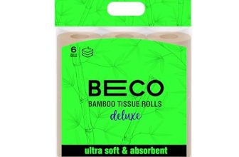 Beco Bamboo 3-Ply Toilet Paper Roll 160 Pulls Each Pack Of 6, 100% Natural, Unbleached And Eco-Friendly Tissue Papers
