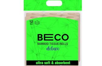 Beco Bamboo 3-Ply Toilet Paper Roll 160 Pulls Each Pack Of 12, 100% Natural, Unbleached And Eco-Friendly Tissue Papers