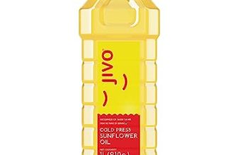 Jivo Cold Pressed Chemical Free Sunflower Oil |For Roasting, Frying, Baking All Types Of Cuisines |High In Antioxidants, Tasteful And Healthy| 1 Litre (Pack Of 1)