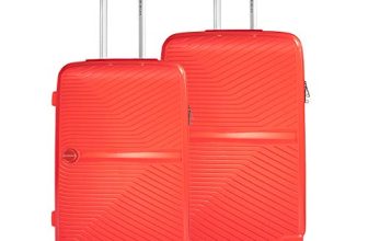 Nasher Miles Bruges Hard-Sided Polypropylene Luggage Set Of 2 Red Trolley Bags (65 & 75 Cm)